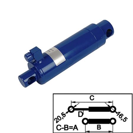 Crawford-Hafa hydraulic cylinder, front lip, stroke length 100mm