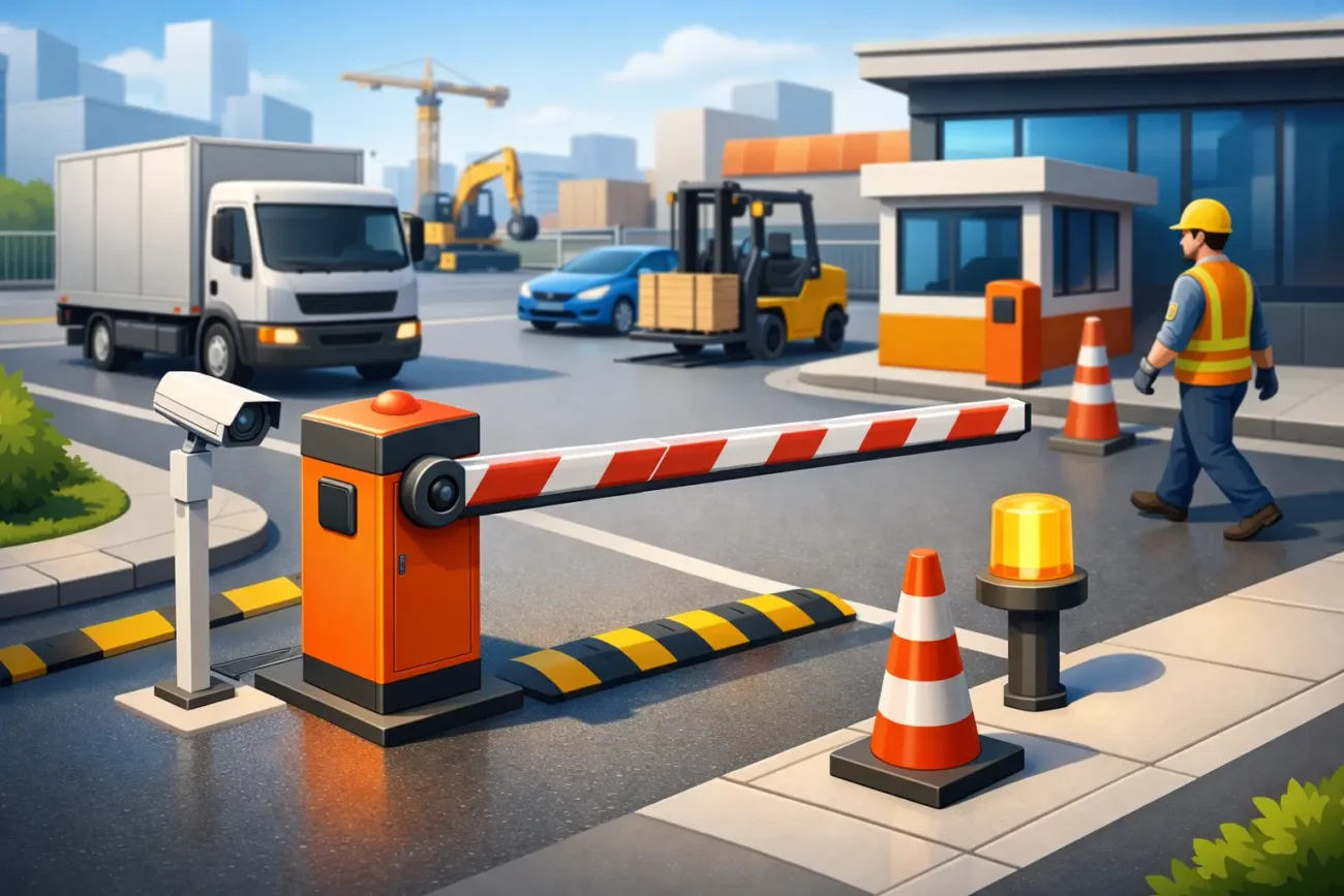 Automatic Barrier Safety Guide for Busy Sites
